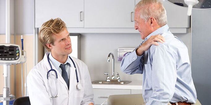 Péng am Schëllergelenk wéinst Arthrosis